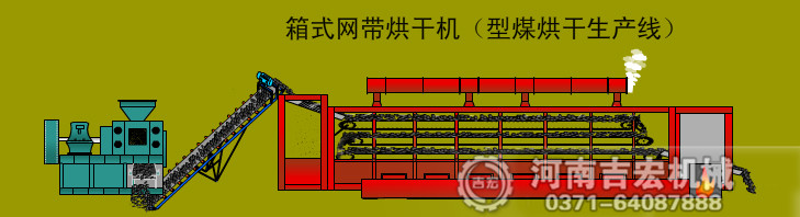 網(wǎng)帶式烘干機型煤烘干生產(chǎn)線